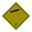 Знак перевозки опасных грузов «Класс 2.2. Невоспламеняющиеся, нетоксичные газы» (пленка ламинир., 250х250 мм)